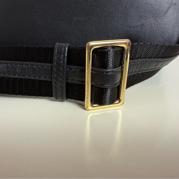 Elizabeth & James Black Nylon Crossbody Bag - Gold Hardware 10x11x8in - Picture 14 of 15